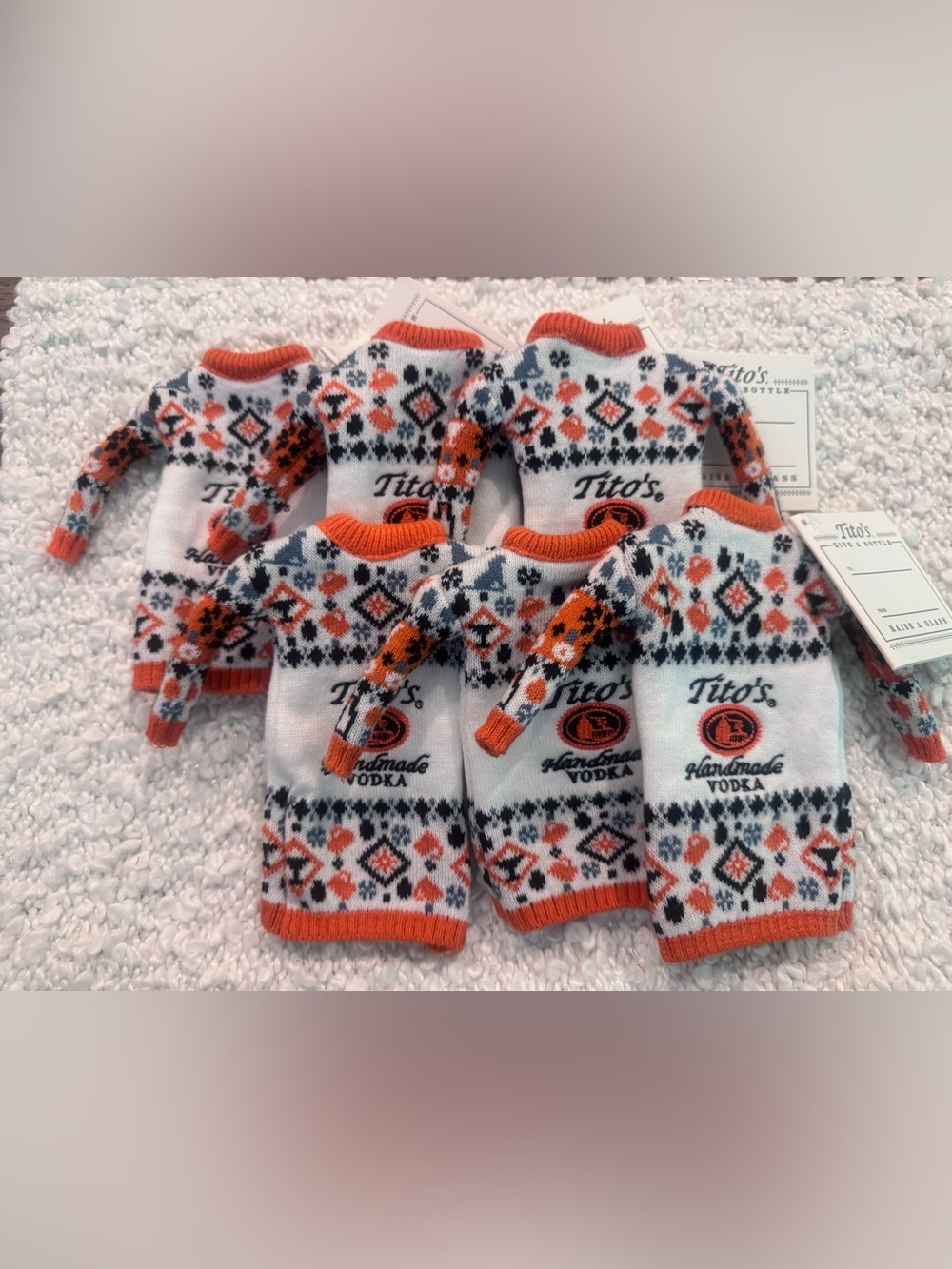 Tito’s Vodka mini sweater. Lot of 6